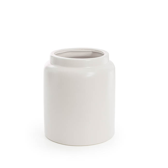 Ceramic Dimi Matte White Vase (17cmx20cmH)