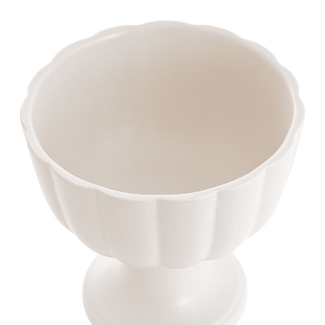 Ceramic Compote Olivia Vases White (17Dx17cmH)