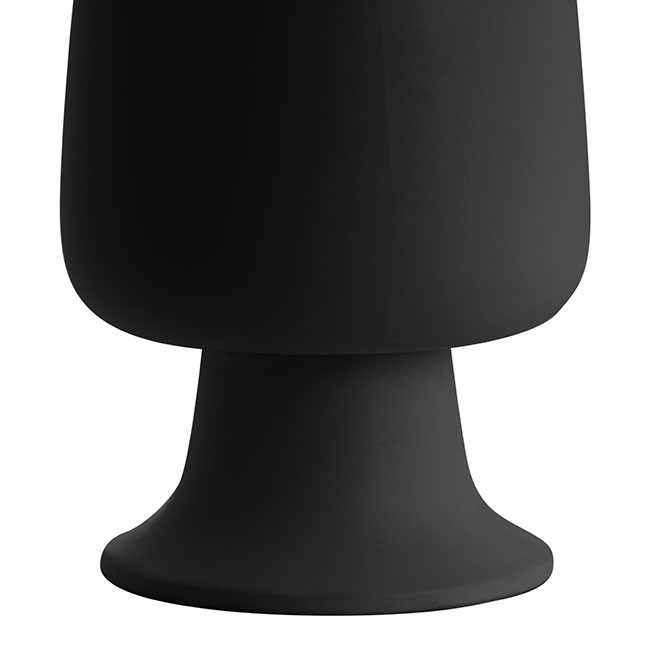 Ceramic Compote Isabella Vases Black (13Dx15cmH)