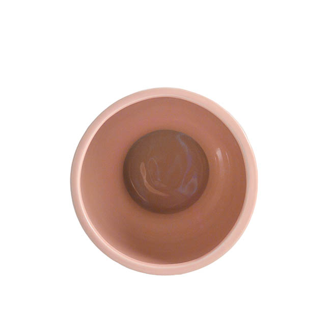 Ceramic Kyoto Pot Planter Glossy Pastel Peach (13.5cmx15cmH)