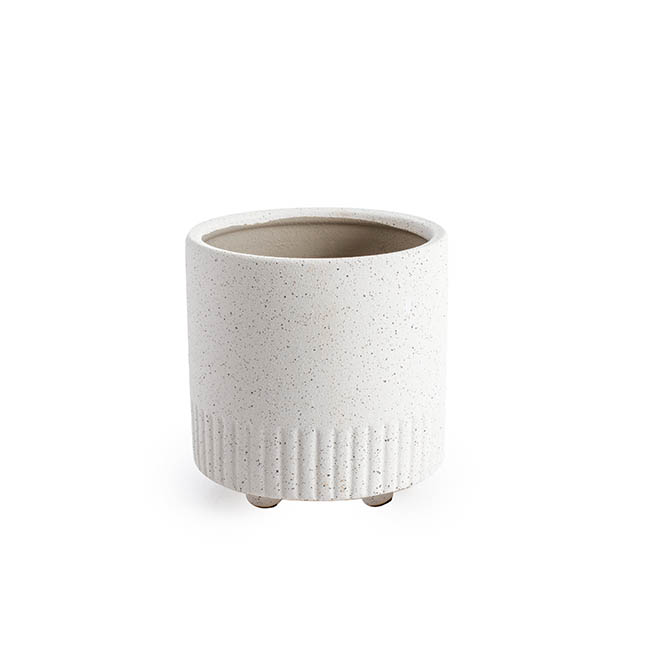 Ceramic Cape Town Pot Sandy White  (15.3cmx15.5cmH)