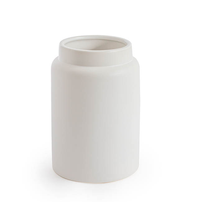 Ceramic Dimi Matte White Vase (17cmx25cmH)