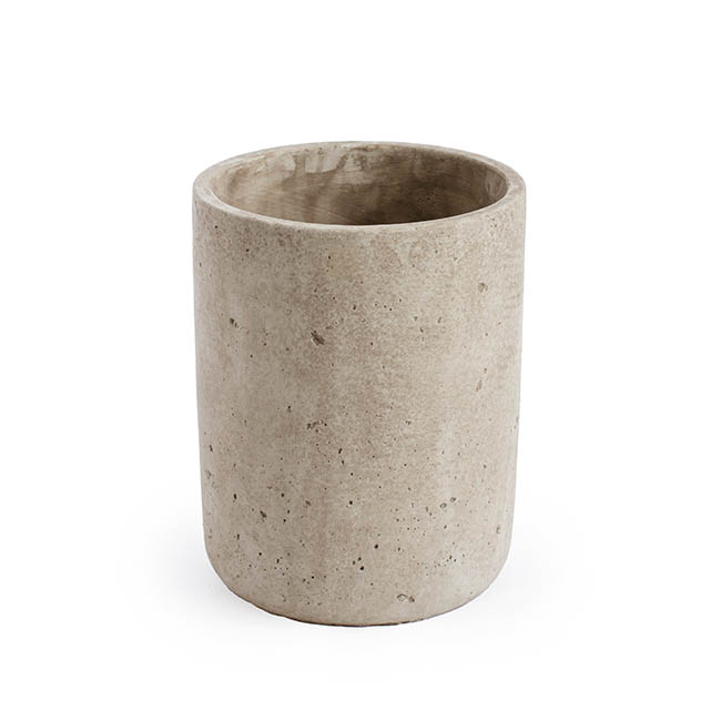 Cement Cylinder Yonkers Earthy Grey (14cmx18cmH)