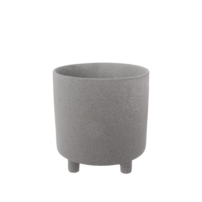 Ceramic Premium Cresta Pot Grey (15.5x15.5cmH)