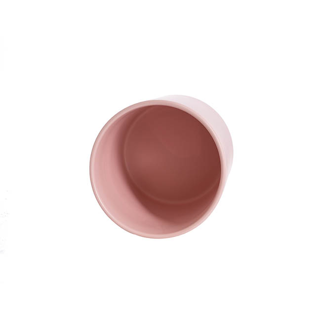Ceramic Cylinder Dan Plant Pot Matte Soft Pink(18x18cmH)