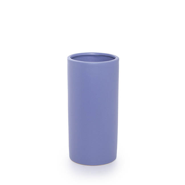 Ceramic Cylinder Pot Satin Matte Jacaranda (10x20cmH)