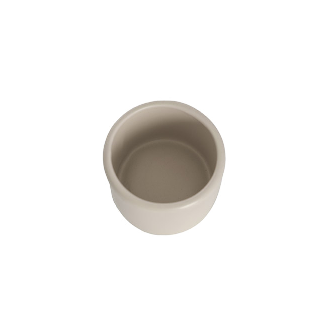 Ceramic Cylinder Pot Mini Satin Matte Light Grey (8x7cmH)