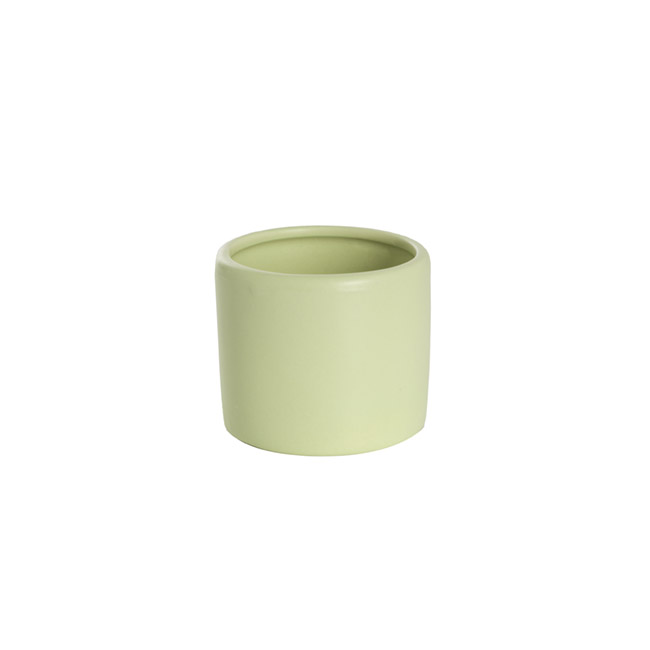 Ceramic Cylinder Pot Mini Satin Matte Sage (8x7cmH)
