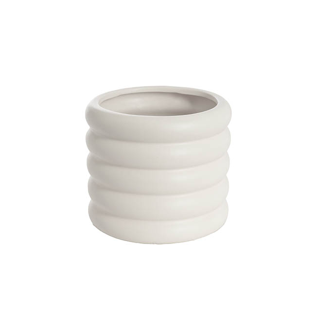 Ceramic Beehive Pastel Matte White (17x17X15cmH)
