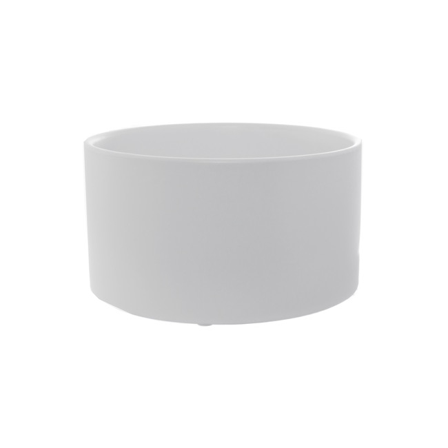 Ceramic Bondi Low Cylinder Pot (19.5x10.5cmH) Matte White