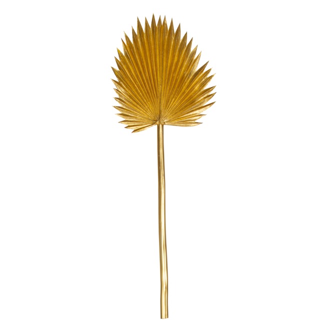 Fan Palm Stem Metallic Gold (92cmH)