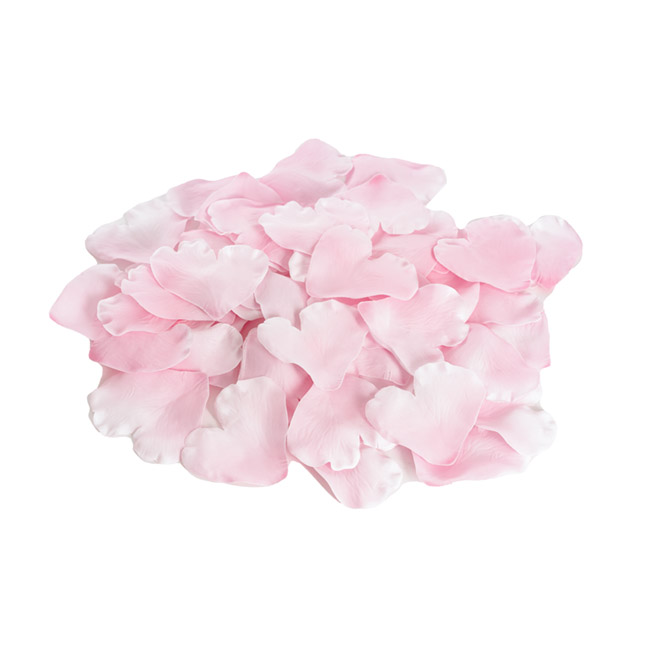 Rose Petals Large Heart Shape Light Pink (120PC Bag)