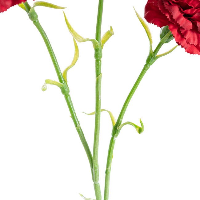 Carnation Ruffle 3 Head Spray Dark Red (61cmH)