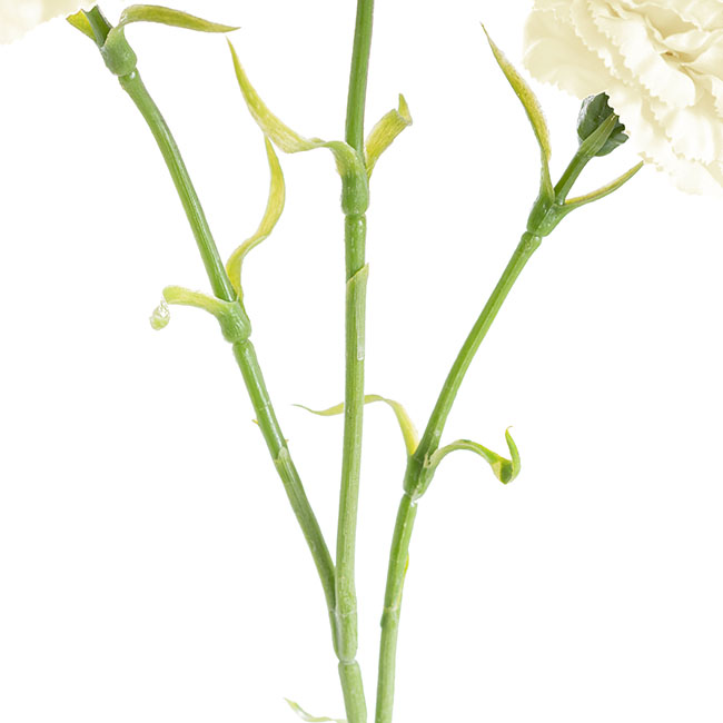Carnation Ruffle 3 Head Spray White (61cmH)