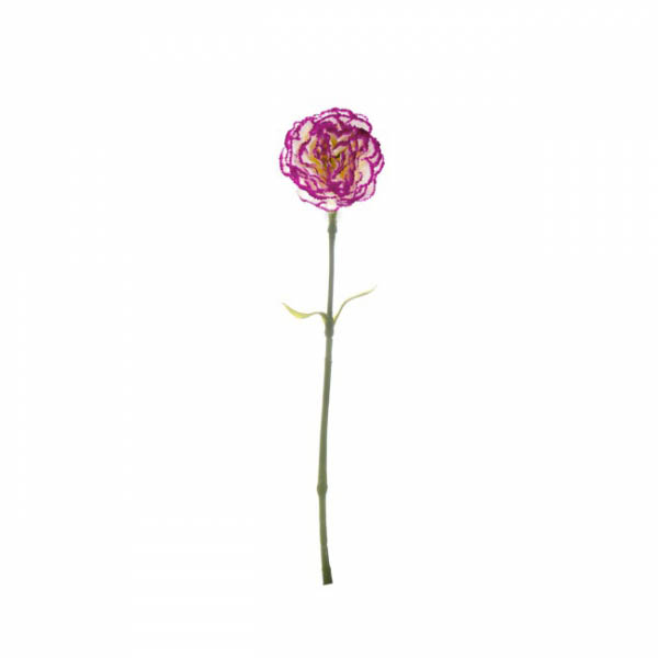 Carnation Ruffle Stem Cream Purple (42cmH)
