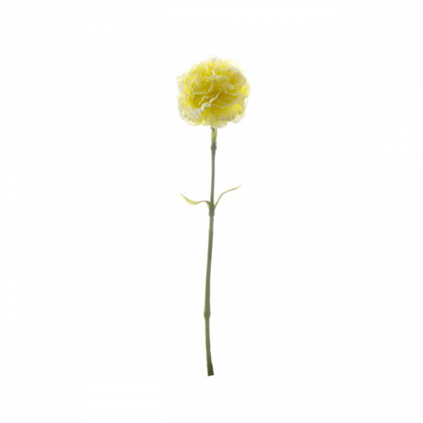 Carnation Ruffle Stem Yellow (42cmH)