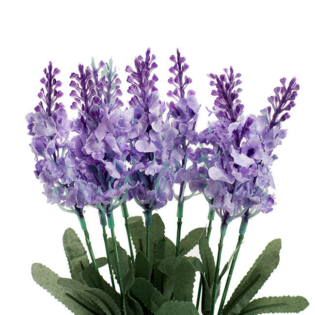 Lavender Bunch 10 Flowers Light Purple (33cmH)