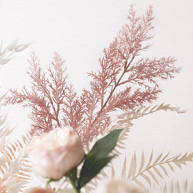 Cypress Fern Spray Dusty Pink (64cmH)