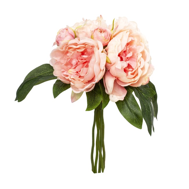 Peony Bouquet Kiara 6 Heads Light Pink (35cm)