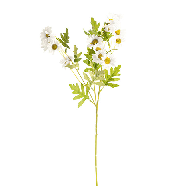 Daisy Spray 15x Flowers White (3.5cmDx63cmH)