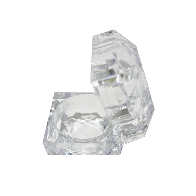 Mini Diamond Shape Acrylic Box Clear (4.5cmH)