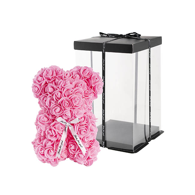Rose Bear Tiffany Pink (25cmH)