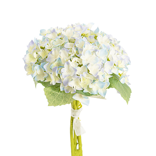 Mini Hydrangea Elizabeth Bouquet Soft Blue & Violet (32cmH)