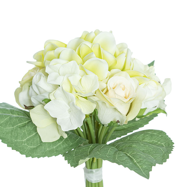Frangipani Rose Bouquet Light Green (28cmH)
