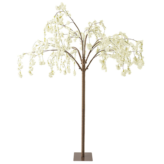 Artificial Cherry Blossom Tree White (140cmDx210cmH)