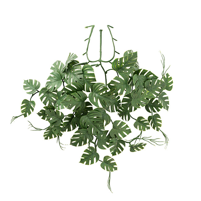 UV Treated Hanging Plant Philo Monstera Green (35cmH)