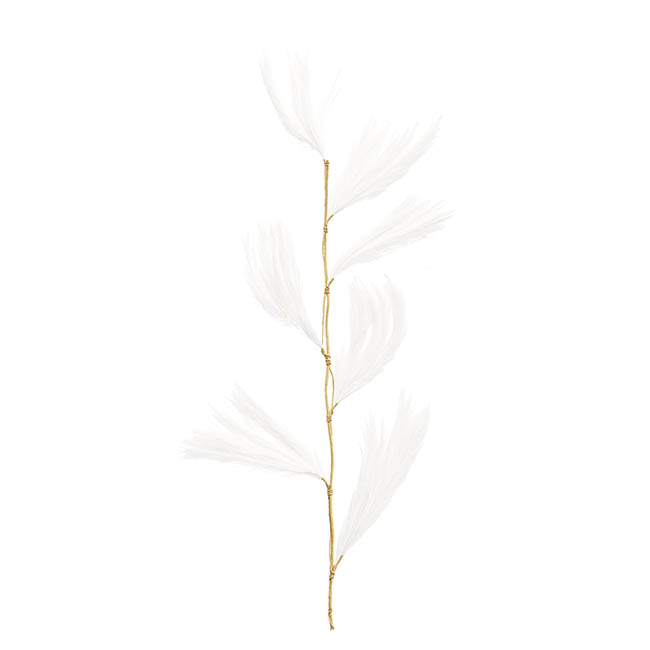 Artificial Bulrush Garland Off White (150cmL)