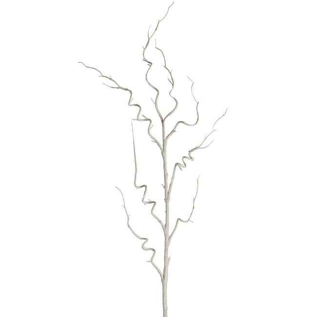 Artificial Curly Twig Branch White (112cmH)