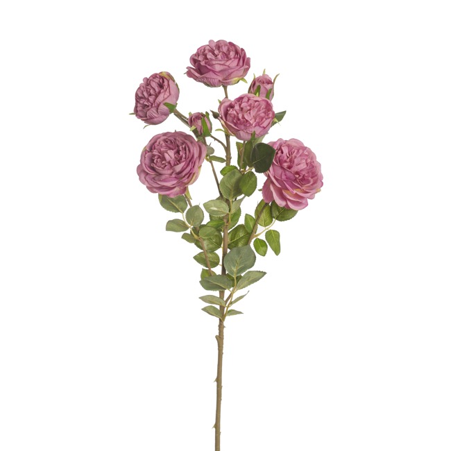 Anna Garden Rose Spray Mauve (73cmH)