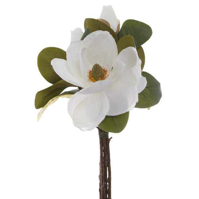 Magnolia Flower Bouquet with Buds White (53cmH)