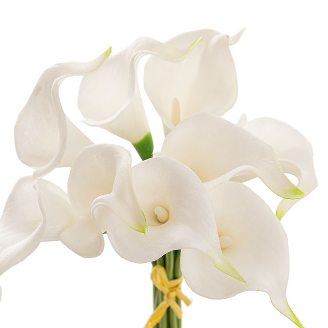 Calla Lily Mini Bouquet Real Touch White (9 Flowers 35cmST)