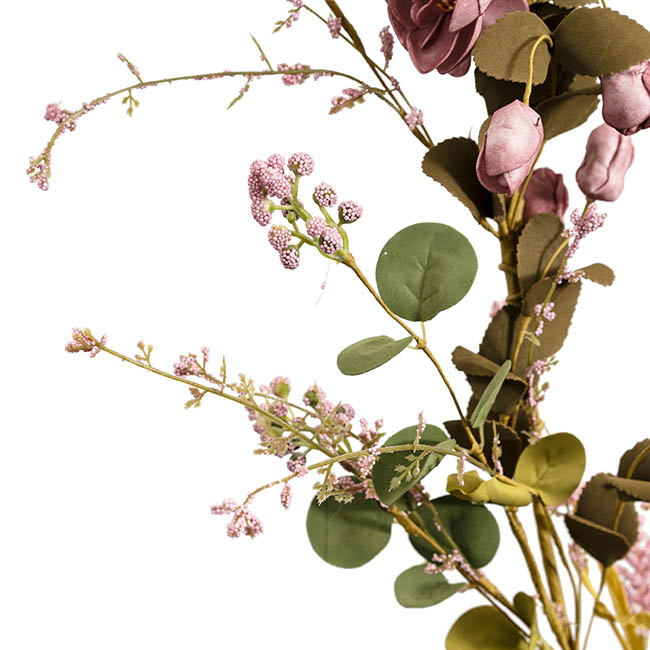 Field Flower & Eucalyptus Garland Dusty Pink (150cmL)