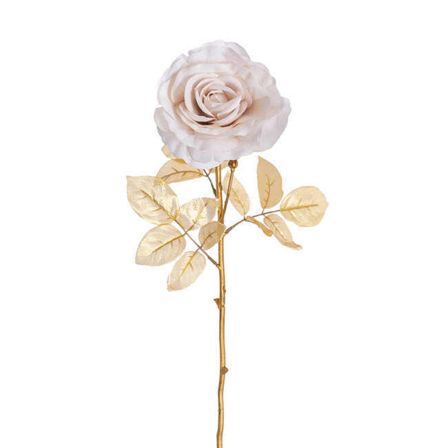 Enchanted Gold Leaf Rose Stem Nude (14cmDx73cmH)