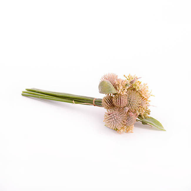 Artificial Onion Flower Bouquet Pink (30cmH)