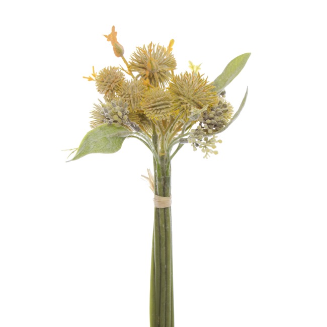 Artificial Onion Flower Bouquet Yellow (30cmH)