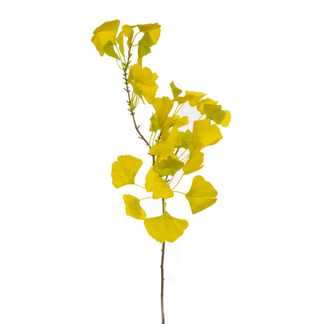 Artificial Ginkgo Leaf Spray Yellow (94cmH)