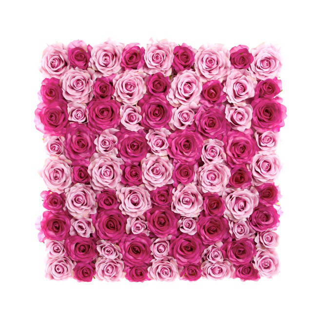 Rose Flower Wall Mixed Pink (50cmx50cm)