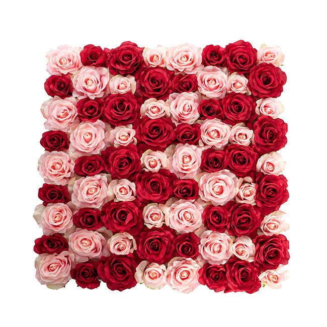 Rose Flower Wall Mixed Pink & Red (50cmx50cm)