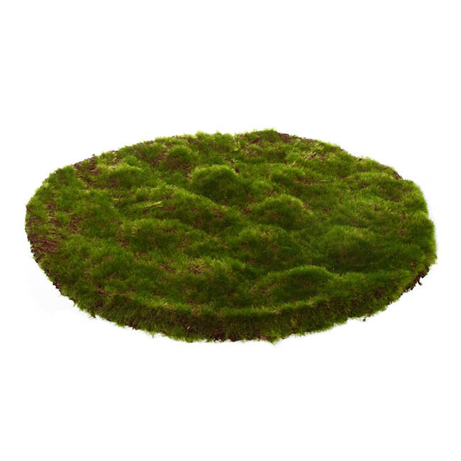 Artificial Moss Mat Rocky Round Green (30-36cm)