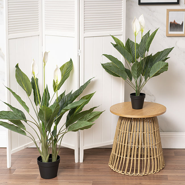 Artificial Spathiphyllum Potted Plant Real Touch (76cmH)