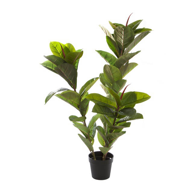 Artificial Rubber Tree Potted Plant (130cmH)
