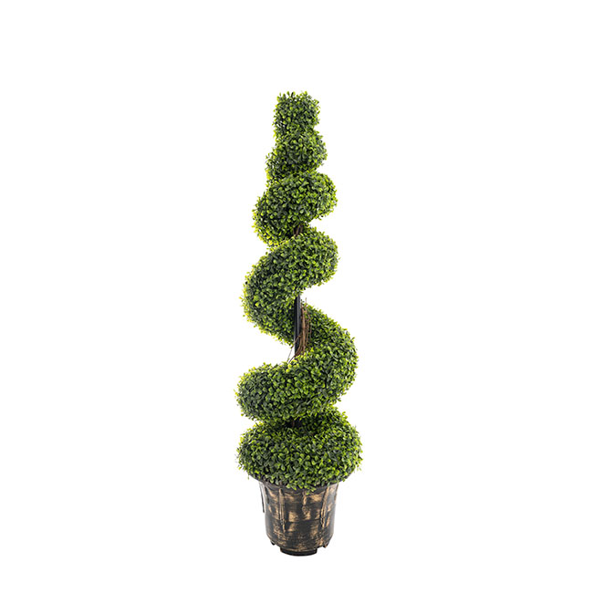 UV Treated Boxwood Spiral Topiary Tree Green (120cmH)