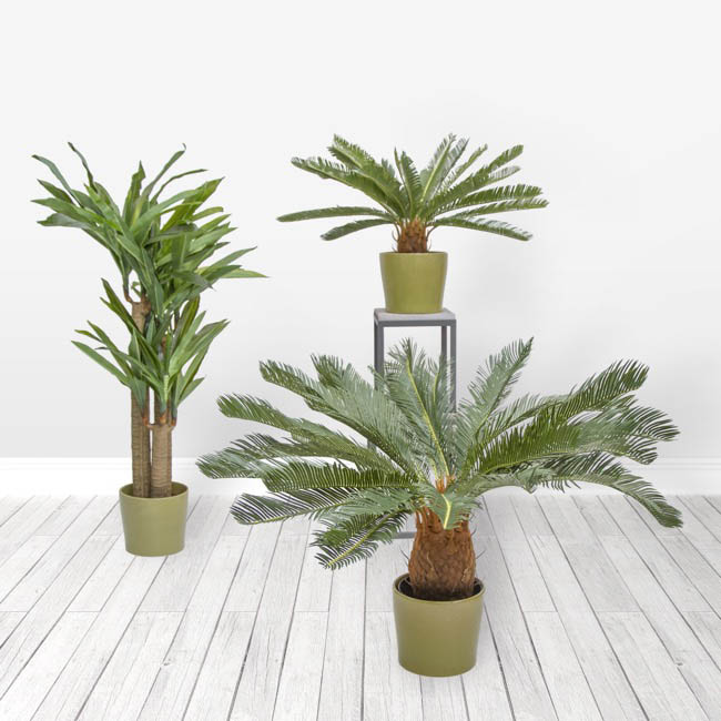 Artificial Cycas Palm Potted Green (93cm)