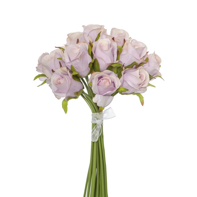 Katie Rose Bouquet with 16 Flowers Light Pink (25cmH)