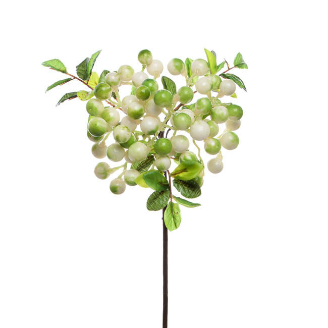 Berry Cluster Spray Green White (35cmH)