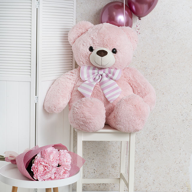 Liam Giant Teddy Bear Soft Pink (105cmHT)